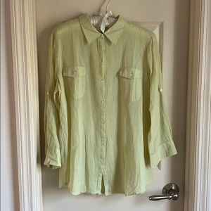 Button down gingham top